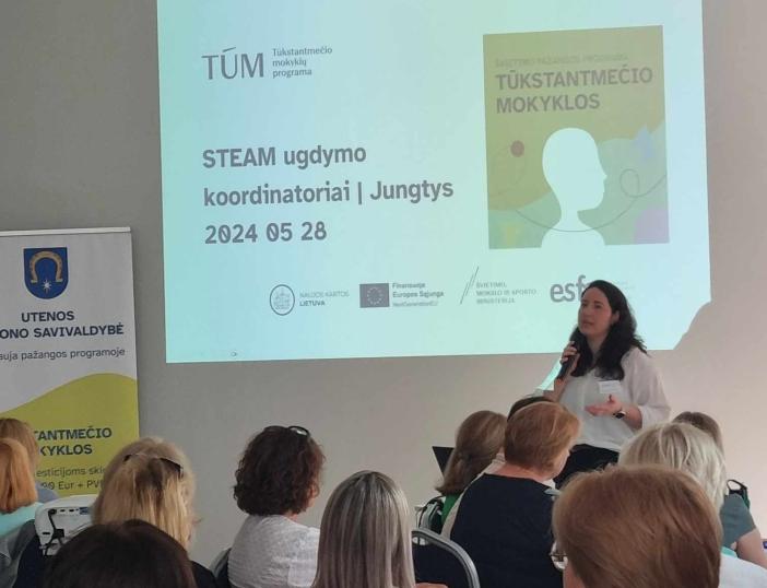 Molėtų r. savivaldybės švietimo pažangos plano veiklų įgyvendinimo rajono mokyklų STEAM ugdymo srities  koordinatoriai dalyvavo respublikiniame koordinatorių susitikime