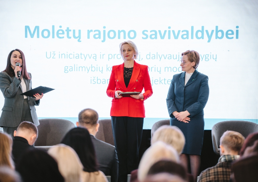 Molėtų rajono savivaldybė įvertinta už proveržį lygių galimybių srityje