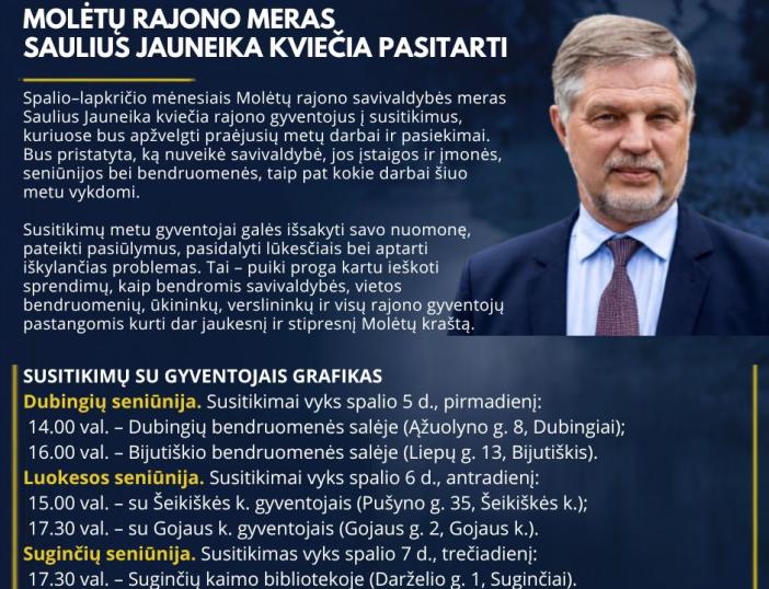 Molėtų rajono meras pradeda kasmetinius susitikimus su gyventojais
