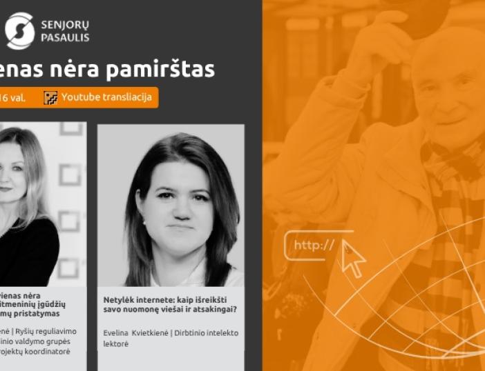„Nė vienas nėra pamirštas“  kviečia į nuotolinę paskaitą