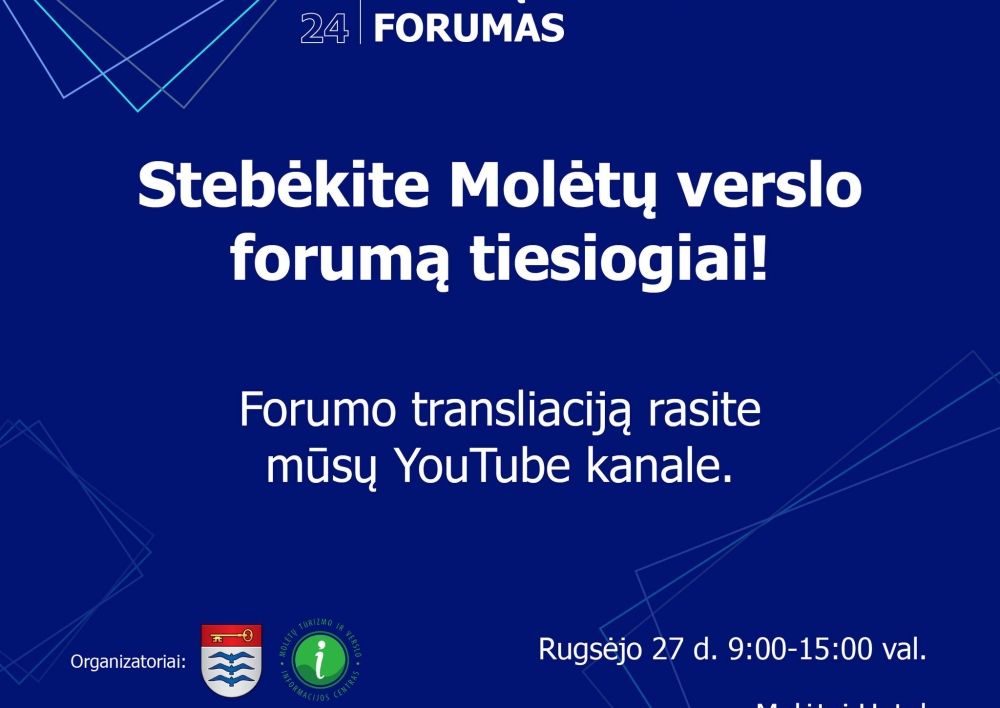 Rugsėjo 27 d. startuoja Molėtų verslo forumas 2024