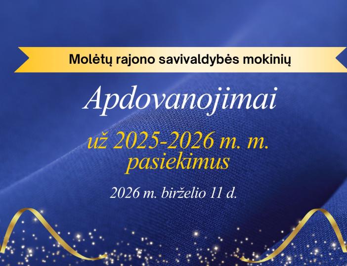 Kviečiame į Molėtų rajono savivaldybės mokinių apdovanojimus