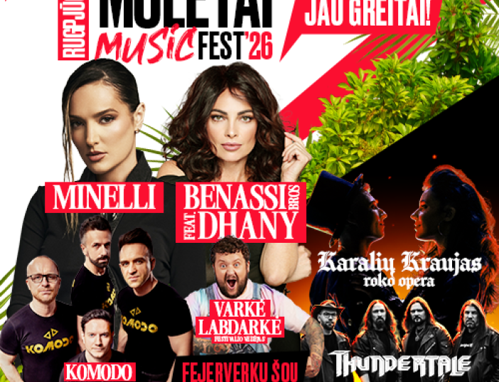 „Molėtai Music Fest'26“ programą papildo nauji vardai