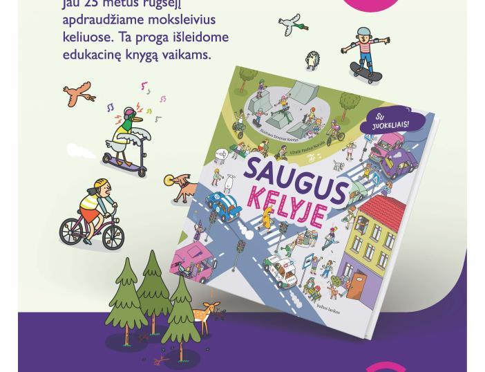 „Lietuvos draudimo“ akcijai „Apsaugok mane“ 25-eri: rugsėjį Molėtų rajone vėl bus apdrausti visi moksleiviai, bibliotekos gaus knygą apie saugų elgesį kelyje