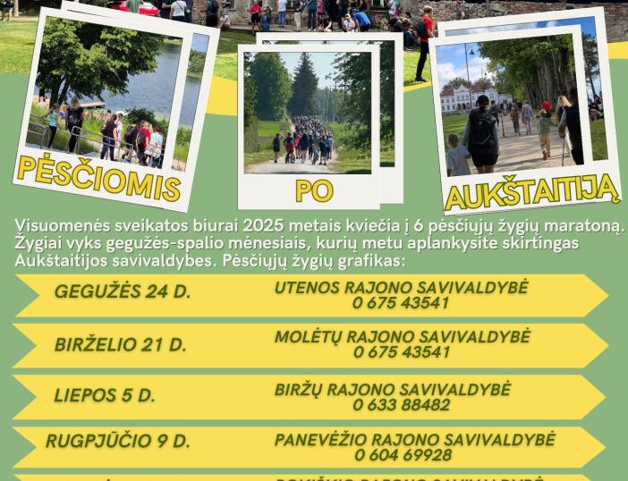 Kviečiame į pėsčiųjų žygių maratoną