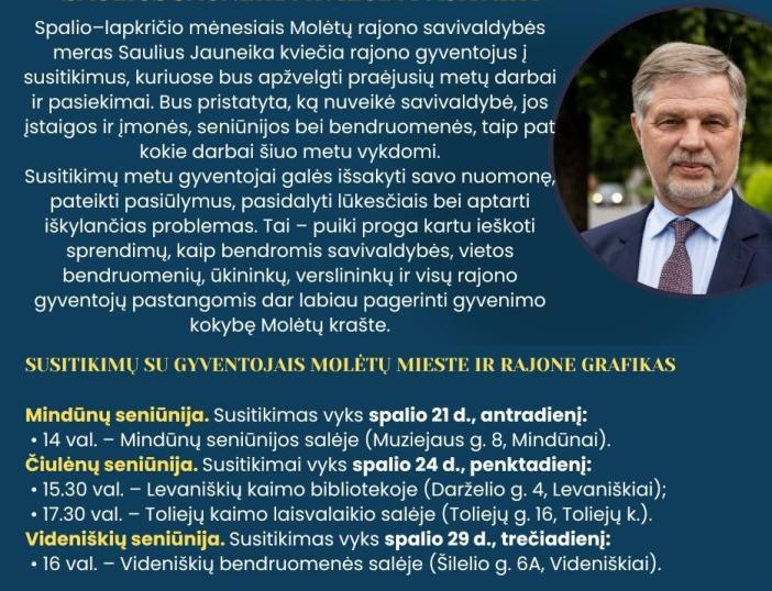 Meras tęsia susitikimus su Molėtų rajono gyventojais