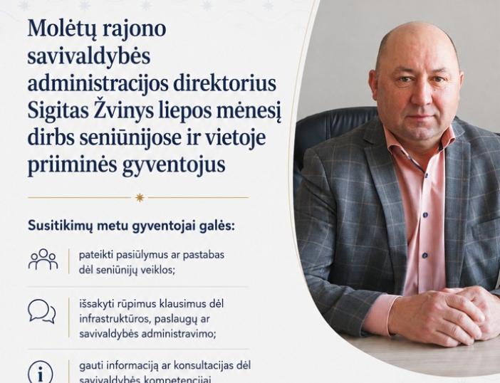 Administracijos direktorius liepos mėnesį dirbs seniūnijose ir priiminės gyventojus