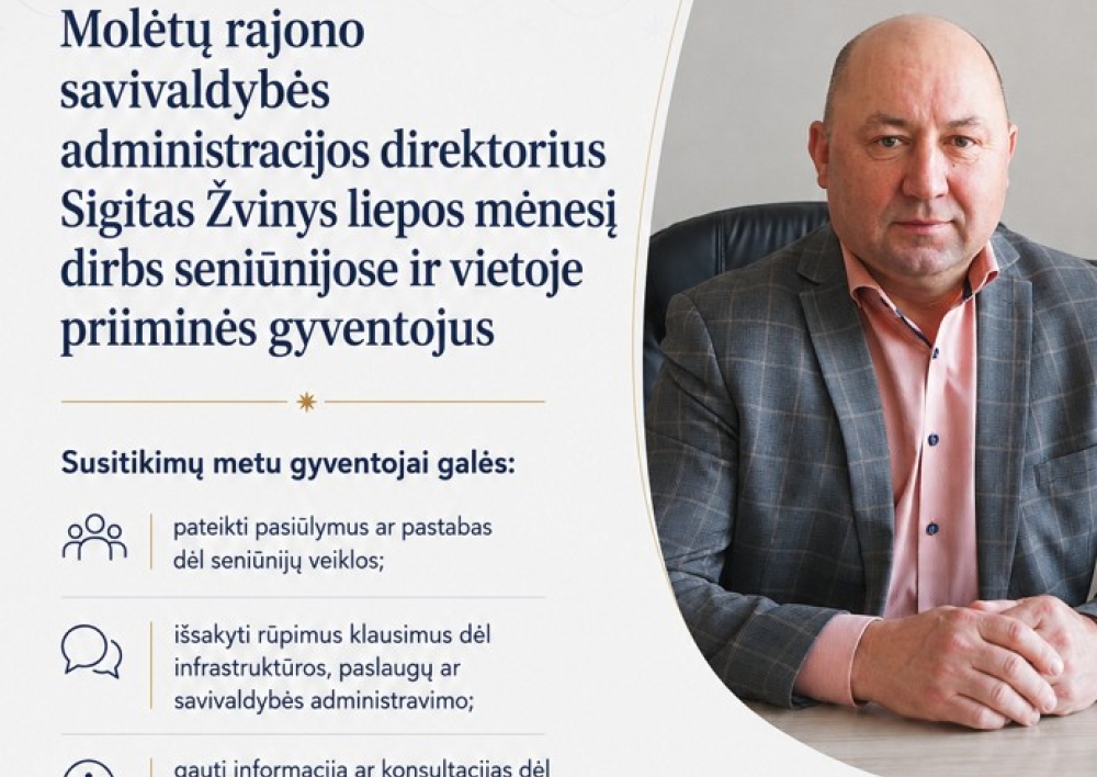 Administracijos direktorius liepos mėnesį dirbs seniūnijose ir priiminės gyventojus