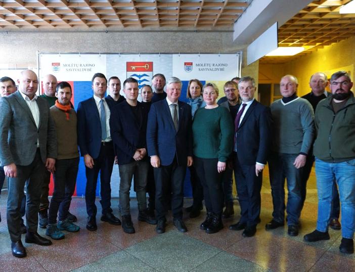 Molėtų rajono savivaldybėje lankėsi Žemės ūkio ministras Kęstutis Navickas ir viceministras Vytautas Abukauskas
