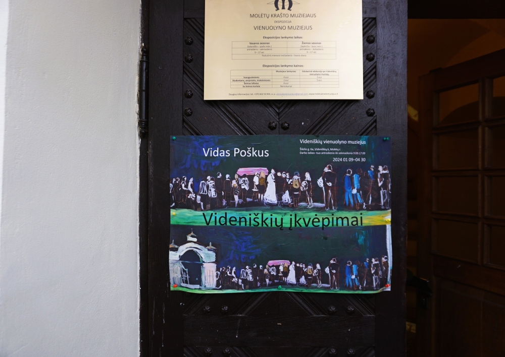 Videniškių vienuolyno muziejuje pristatyta nauja ekspozicija ir Vido Poškaus paroda