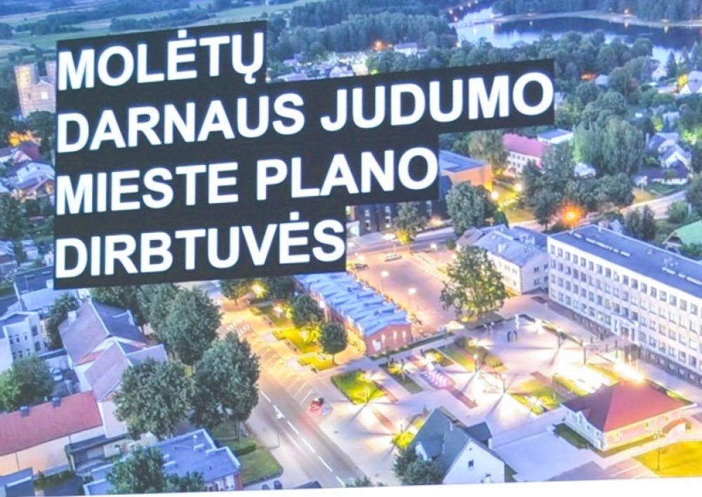 Molėtų rajono savivaldybės administracijos atstovai susitiko su UAB „Smart Continent LT“ urbanistikos specialistais aptarti Molėtų rajono darnaus judumo plano sprendinių