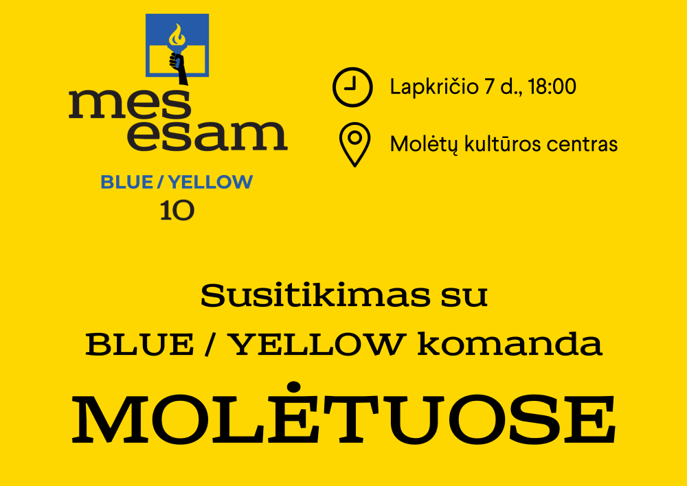 Kviečiame susitikti su vienu iš organizacijos „Blue/Yellow“ įkūrėjų ir humanitarinės misijos „Blue/Yellow Medical“ vadovu