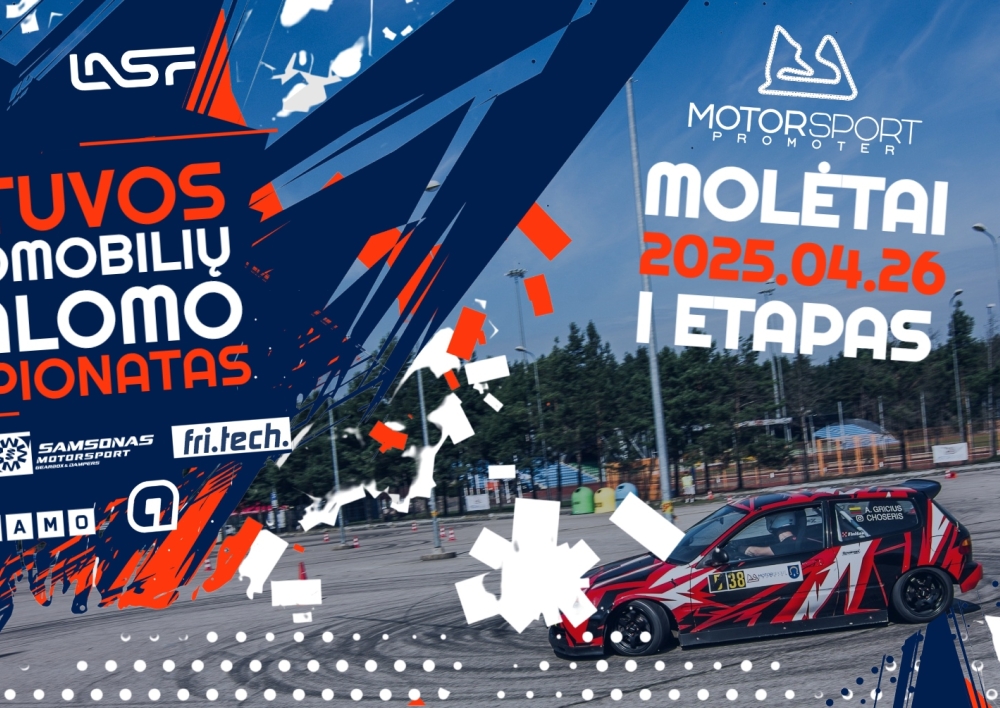 Molėtai taps 2025 m. Lietuvos automobilių slalomo čempionato atidarymo centru