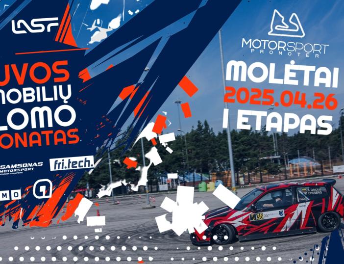 Molėtai taps 2025 m. Lietuvos automobilių slalomo čempionato atidarymo centru