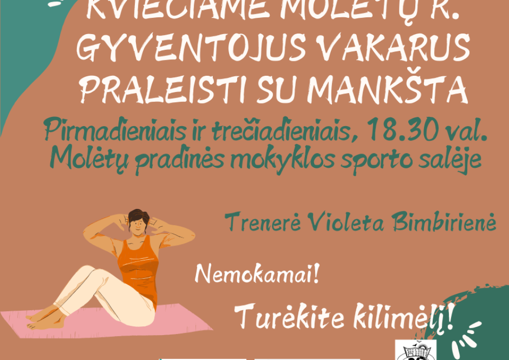 Kviečiame Molėtų rajono gyventojus į nemokamas mankštas
