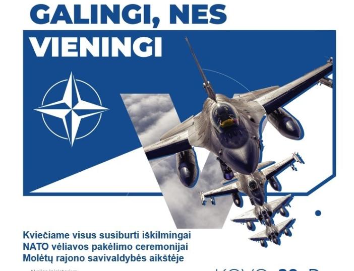 Kovo 28 d. 10 val. vyks NATO vėliavos pakėlimo ceremonija