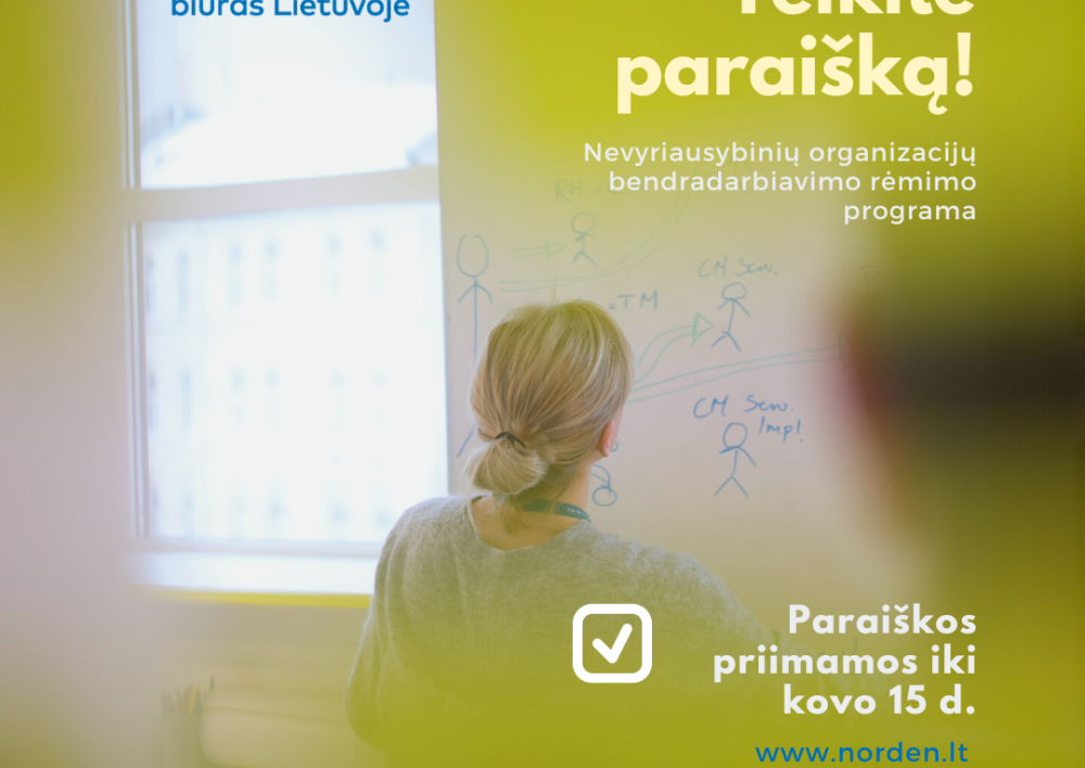 Kviečia teikti paraiškas NVO bendradarbiavimo rėmimo programai