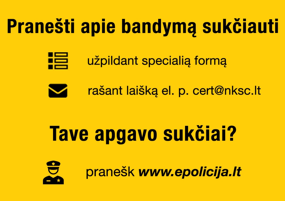 Lietuvos policija įspėja: daugėja telefoninių ir internetinių sukčių atvejų – gyventojai raginami būti budrūs