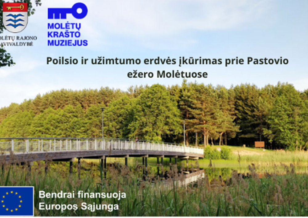 Molėtuose, prie Pastovio ežero kuriama poilsio ir užimtumo erdvė
