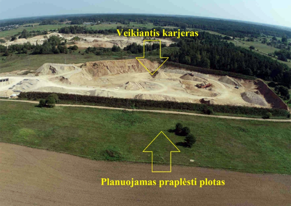 Informacija apie poveikio aplinkai vertinimą dėl planuojamos plėsti veiklos Rimučių II smėlio ir žvyro telkinyje