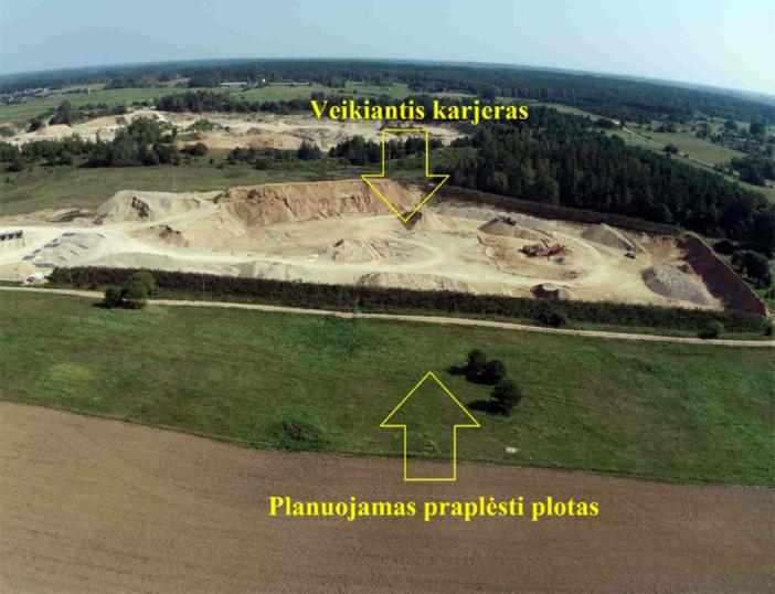 Informacija apie poveikio aplinkai vertinimą dėl planuojamos plėsti veiklos Rimučių II smėlio ir žvyro telkinyje