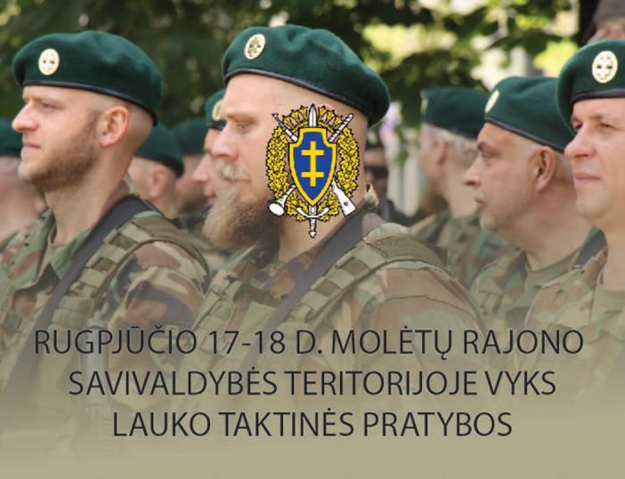 Rugpjūčio 17-18 dienomis Suginčių seniūnijoje vyks šaulių kuopos pratybos
