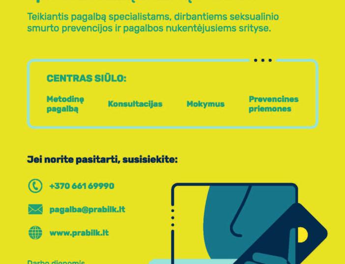 Balandis - seksualinio smurto prevencijos mėnuo