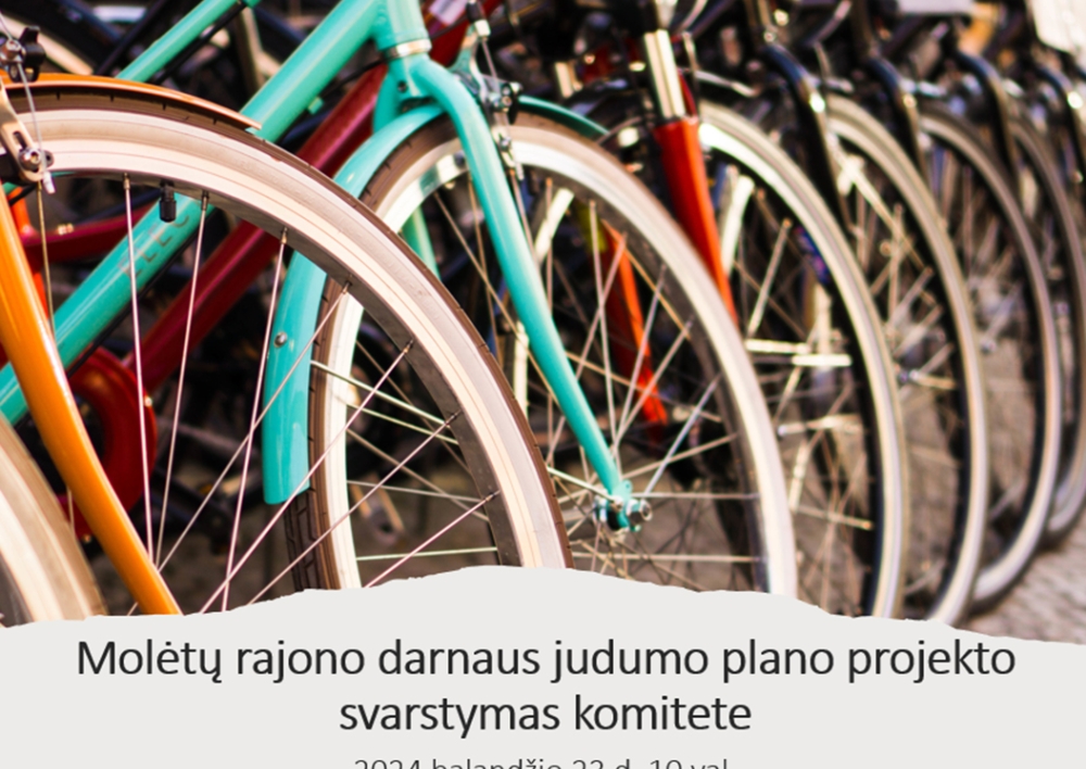 Balandžio 23 viešai pristatomas Molėtų rajono darnaus judumo plano projektas