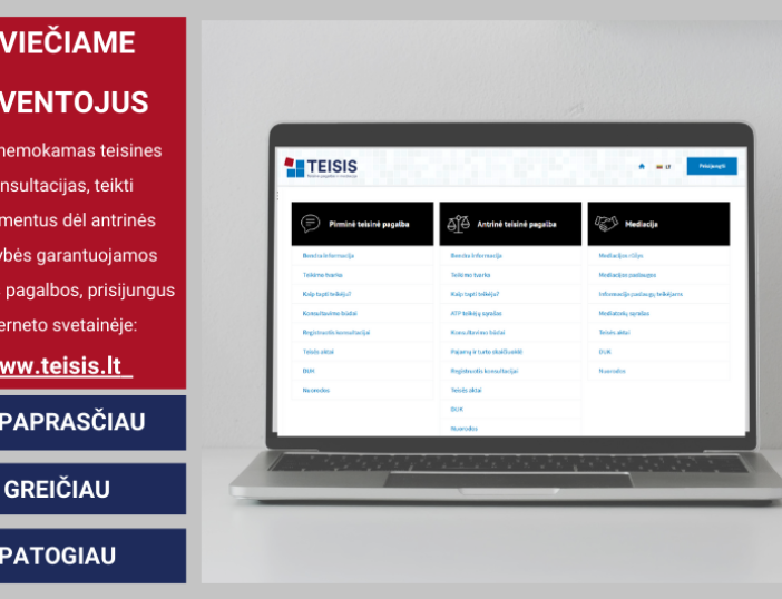 Teisines konsultacijas gaukite nemokamai
