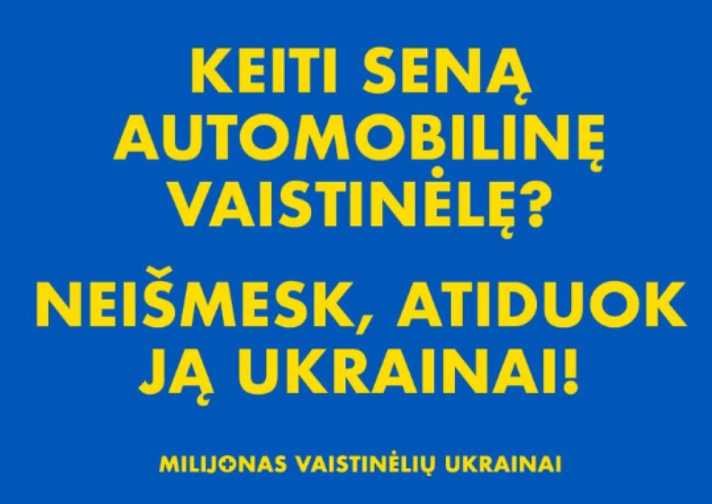 KEIČIAMAS AUTOMOBILIŲ VAISTINĖLES KVIEČIAME PERDUOTI UKRAINAI 