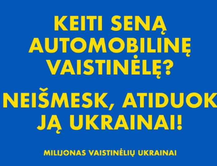 KEIČIAMAS AUTOMOBILIŲ VAISTINĖLES KVIEČIAME PERDUOTI UKRAINAI 