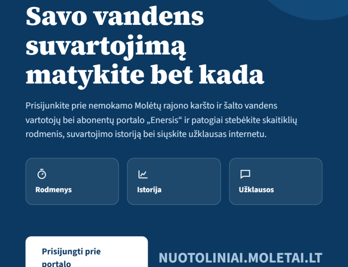 Nemokamai pamatykite informaciją apie Jūsų vandens suvartojimą